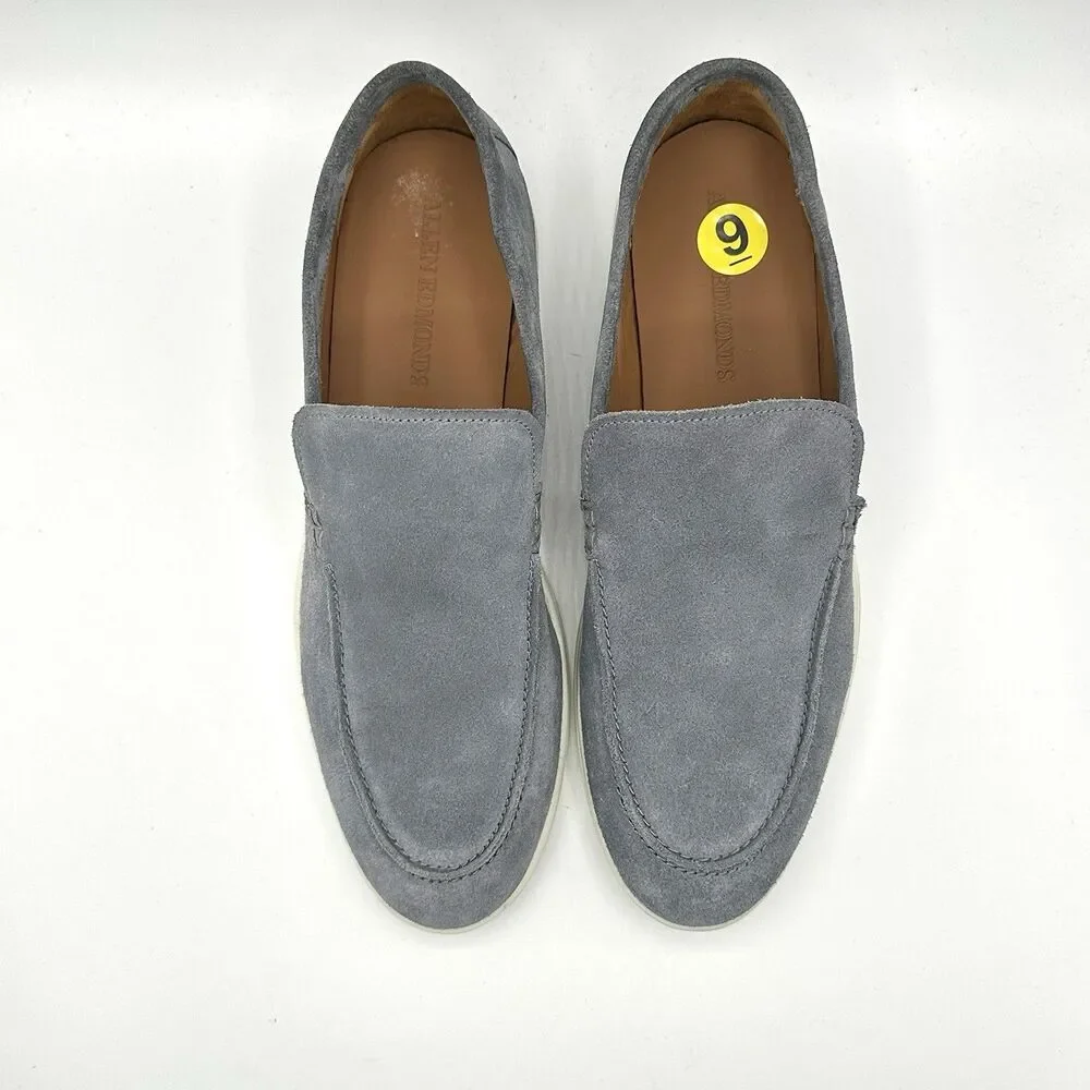 Allen Edmonds Loafers Men’s Size 9 D Payton Grey Suede Driving Slip On Shoes